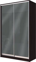 2-х дверный шкаф купе с цветной пленкой Темно-серый №073 2200 1682 420